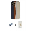 MARSİLYAN™- iPhone 12 Pro Max Kılıf Yadigar Çizgi - Siyah Mat Seramik Nano Ekran Koruyucu + Shine Kamera Lens Koruma Cam - PE