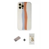 MARSİLYAN™- iPhone 12 Pro Max Kılıf Yadigar Çizgi - Siyah Mat Seramik Nano Ekran Koruyucu + Shine Kamera Lens Koruma Cam - SABE