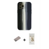 MARSİLYAN™- iPhone 12 Pro Max Kılıf Yadigar Çizgi - Siyah Mat Seramik Nano Ekran Koruyucu + Shine Kamera Lens Koruma Cam - SABE