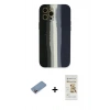 MARSİLYAN™- iPhone 12 Pro Max Kılıf Yadigar Çizgi - Siyah Mat Seramik Nano Ekran Koruyucu + Shine Kamera Lens Koruma Cam - PE
