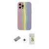 MARSİLYAN™- iPhone 12 Pro Max Kılıf Yadigar Çizgi - Siyah Mat Seramik Nano Ekran Koruyucu + Shine Kamera Lens Koruma Cam - SABE