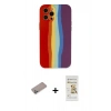 MARSİLYAN™- iPhone 12 Pro Max Kılıf Yadigar Çizgi - Siyah Mat Seramik Nano Ekran Koruyucu + Shine Kamera Lens Koruma Cam - SABE