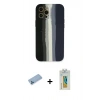 MARSİLYAN™- iPhone 12 Pro Max Kılıf Yadigar Çizgi - Siyah Polymer Nano Ekran Koruyucu + Shine Kamera Lens Koruma Cam - MI