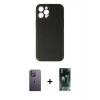 MARSİLYAN™- iPhone 12 Pro Max Kılıf Yadigar Klasik - Şeffaf 360 Full Body Arka Koruyucu + Neon Fosforlu Kamera Lens - BZ
