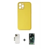 MARSİLYAN™- iPhone 12 Pro Max Kılıf Yadigar Klasik - Şeffaf 360 Full Body Arka Koruyucu + Shine Kamera Lens - GD