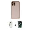 MARSİLYAN™- iPhone 12 Pro Max Kılıf Yadigar Klasik - Şeffaf 360 Full Body Arka Koruyucu + Shine Kamera Lens - GD