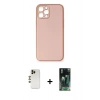 MARSİLYAN™- iPhone 12 Pro Max Kılıf Yadigar Klasik - Şeffaf 360 Full Body Arka Koruyucu + Shine Kamera Lens - GD