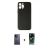 MARSİLYAN™- iPhone 12 Pro Max Kılıf Yadigar Klasik - Şeffaf 360 Full Body Arka Koruyucu + Neon Fosforlu Kamera Lens - MI