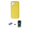 MARSİLYAN™- iPhone 12 Pro Max Kılıf Yadigar Klasik - Şeffaf 360 Full Body Arka Koruyucu + Renkli Kamera Lens Koruma Cam - SI