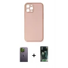 MARSİLYAN™- iPhone 12 Pro Max Kılıf Yadigar Klasik - Şeffaf 360 Full Body Arka Koruyucu + Neon Fosforlu Kamera Lens - YL