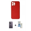 MARSİLYAN™- iPhone 12 Pro Max Kılıf Yadigar Klasik - Şeffaf Royal Nano Ekran Koruyucu + Neon Fosforlu Kamera Lens - BZ