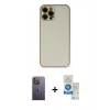 MARSİLYAN™- iPhone 12 Pro Max Kılıf Yadigar Klasik - Şeffaf Royal Nano Ekran Koruyucu + Neon Fosforlu Kamera Lens - BZ
