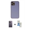 MARSİLYAN™- iPhone 12 Pro Max Kılıf Yadigar Klasik - Şeffaf Royal Nano Ekran Koruyucu + Neon Fosforlu Kamera Lens - BZ