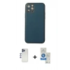 MARSİLYAN™- iPhone 12 Pro Max Kılıf Yadigar Klasik - Şeffaf Royal Nano Ekran Koruyucu + Shine Kamera Lens - LT
