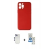 MARSİLYAN™- iPhone 12 Pro Max Kılıf Yadigar Klasik - Şeffaf Royal Nano Ekran Koruyucu + Shine Kamera Lens - LT