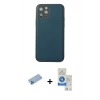 MARSİLYAN™- iPhone 12 Pro Max Kılıf Yadigar Klasik - Şeffaf Royal Nano Ekran Koruyucu + Shine Kamera Lens Koruma Cam - MI