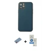 MARSİLYAN™- iPhone 12 Pro Max Kılıf Yadigar Klasik - Şeffaf Royal Nano Ekran Koruyucu + Shine Kamera Lens Koruma Cam - PE
