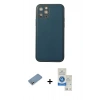MARSİLYAN™- iPhone 12 Pro Max Kılıf Yadigar Klasik - Şeffaf Royal Nano Ekran Koruyucu + Shine Kamera Lens Koruma Cam - GS