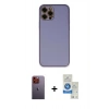 MARSİLYAN™- iPhone 12 Pro Max Kılıf Yadigar Klasik - Şeffaf Royal Nano Ekran Koruyucu + Neon Fosforlu Kamera Lens - TU