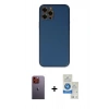 MARSİLYAN™- iPhone 12 Pro Max Kılıf Yadigar Klasik - Şeffaf Royal Nano Ekran Koruyucu + Neon Fosforlu Kamera Lens - TU