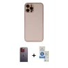 MARSİLYAN™- iPhone 12 Pro Max Kılıf Yadigar Klasik - Şeffaf Royal Nano Ekran Koruyucu + Neon Fosforlu Kamera Lens - TU