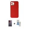 MARSİLYAN™- iPhone 12 Pro Max Kılıf Yadigar Klasik - Şeffaf Royal Nano Ekran Koruyucu + Neon Fosforlu Kamera Lens - TU
