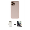 MARSİLYAN™- iPhone 12 Pro Max Kılıf Yadigar Klasik - Şeffaf Temperli Cam Ekran Koruyucu + Shine Kamera Lens - GD