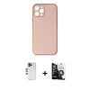 MARSİLYAN™- iPhone 12 Pro Max Kılıf Yadigar Klasik - Şeffaf Temperli Cam Ekran Koruyucu + Shine Kamera Lens - GD