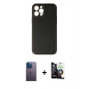 MARSİLYAN™- iPhone 12 Pro Max Kılıf Yadigar Klasik - Şeffaf Temperli Cam Ekran Koruyucu + Neon Fosforlu Kamera Lens - MI