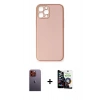 MARSİLYAN™- iPhone 12 Pro Max Kılıf Yadigar Klasik - Şeffaf Temperli Cam Ekran Koruyucu + Neon Fosforlu Kamera Lens - TU