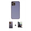 MARSİLYAN™- iPhone 12 Pro Max Kılıf Yadigar Klasik - Şeffaf Temperli Cam Ekran Koruyucu + Neon Fosforlu Kamera Lens - SI