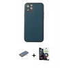 MARSİLYAN™- iPhone 12 Pro Max Kılıf Yadigar Klasik - Şeffaf Temperli Cam Ekran Koruyucu + Renkli Kamera Lens Koruma Cam - YL