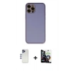 MARSİLYAN™- iPhone 12 Pro Max Kılıf Yadigar Klasik - Şeffaf Temperli Cam Ekran Koruyucu + Shine Kamera Lens - LT