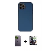 MARSİLYAN™- iPhone 12 Pro Max Kılıf Yadigar Klasik - Şeffaf Temperli Cam Ekran Koruyucu + Neon Fosforlu Kamera Lens - YL