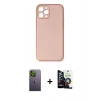 MARSİLYAN™- iPhone 12 Pro Max Kılıf Yadigar Klasik - Şeffaf Temperli Cam Ekran Koruyucu + Neon Fosforlu Kamera Lens - YL