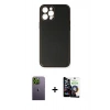 MARSİLYAN™- iPhone 12 Pro Max Kılıf Yadigar Klasik - Şeffaf Temperli Cam Ekran Koruyucu + Neon Fosforlu Kamera Lens - YL