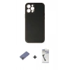 MARSİLYAN™- iPhone 12 Pro Max Kılıf Yadigar Klasik - Şeffaf Uv Polymer Nano Ekran Koruyucu + Metal Kamera Lens Koruma Cam - GD