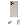 MARSİLYAN™- iPhone 12 Pro Max Kılıf Yadigar Klasik - Şeffaf Uv Polymer Nano Ekran Koruyucu + Shine Kamera Lens Koruma Cam - GS
