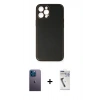 MARSİLYAN™- iPhone 12 Pro Max Kılıf Yadigar Klasik - Şeffaf Uv Polymer Nano Ekran Koruyucu + Neon Fosforlu Kamera Lens - MI