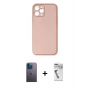 MARSİLYAN™- iPhone 12 Pro Max Kılıf Yadigar Klasik - Şeffaf Uv Polymer Nano Ekran Koruyucu + Neon Fosforlu Kamera Lens - MI
