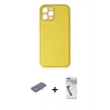 MARSİLYAN™- iPhone 12 Pro Max Kılıf Yadigar Klasik - Şeffaf Uv Polymer Nano Ekran Koruyucu + Renkli Kamera Lens Koruma Cam - MI