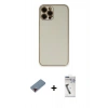 MARSİLYAN™- iPhone 12 Pro Max Kılıf Yadigar Klasik - Şeffaf Uv Polymer Nano Ekran Koruyucu + Metal Kamera Lens Koruma Cam - KI