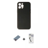 MARSİLYAN™- iPhone 12 Pro Max Kılıf Yadigar Klasik - Şeffaf Uv Polymer Nano Ekran Koruyucu + Metal Kamera Lens Koruma Cam - KI