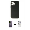 MARSİLYAN™- iPhone 12 Pro Max Kılıf Yadigar Klasik - Şeffaf Uv Polymer Nano Ekran Koruyucu + Neon Fosforlu Kamera Lens - YL