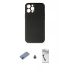 MARSİLYAN™- iPhone 12 Pro Max Kılıf Yadigar Klasik - Şeffaf Uv Polymer Nano Ekran Koruyucu + Shine Kamera Lens Koruma Cam - PE