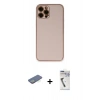 MARSİLYAN™- iPhone 12 Pro Max Kılıf Yadigar Klasik - Şeffaf Uv Polymer Nano Ekran Koruyucu + Renkli Kamera Lens Koruma Cam - YL