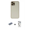 MARSİLYAN™- iPhone 12 Pro Max Kılıf Yadigar Klasik - Şeffaf Uv Polymer Nano Ekran Koruyucu + Renkli Kamera Lens Koruma Cam - YL