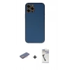 MARSİLYAN™- iPhone 12 Pro Max Kılıf Yadigar Klasik - Şeffaf Uv Polymer Nano Ekran Koruyucu + Renkli Kamera Lens Koruma Cam - PE