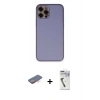 MARSİLYAN™- iPhone 12 Pro Max Kılıf Yadigar Klasik - Şeffaf Uv Polymer Nano Ekran Koruyucu + Renkli Kamera Lens Koruma Cam - TU