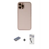 MARSİLYAN™- iPhone 12 Pro Max Kılıf Yadigar Klasik - Şeffaf Uv Polymer Nano Ekran Koruyucu + Renkli Kamera Lens Koruma Cam - SI